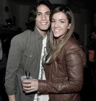 Maria Soledad Cabris Yarrus with her ex-husband Edinson Cavani.